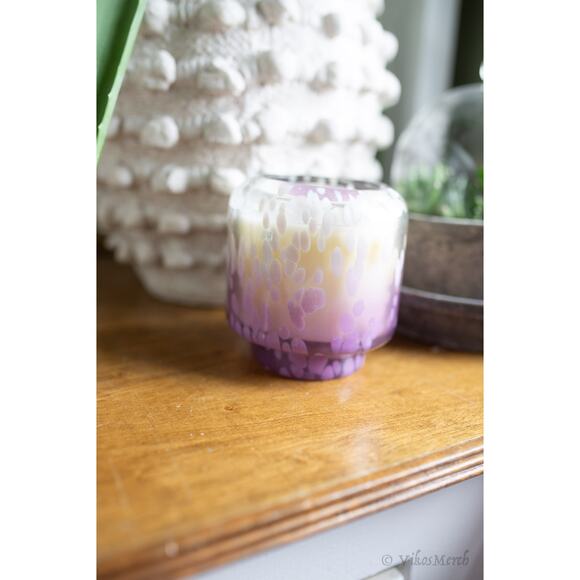 SALE Anthropologie Val Speckled Glass Candle NEW - Picture 2 of 3